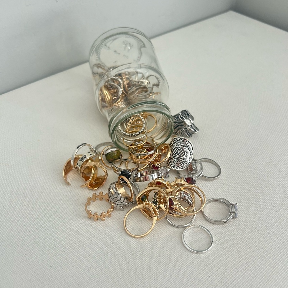 Ring Jar Filled with 100+ Rings!